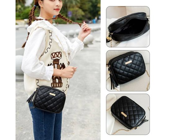 2022 New Fashion Female Shoulder Bag Rhombus Embroidered Solid Color Chain Women Shoulder Crossbody Casual Trendy Phone Bag