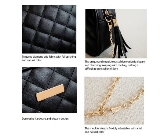 2022 New Fashion Female Shoulder Bag Rhombus Embroidered Solid Color Chain Women Shoulder Crossbody Casual Trendy Phone Bag