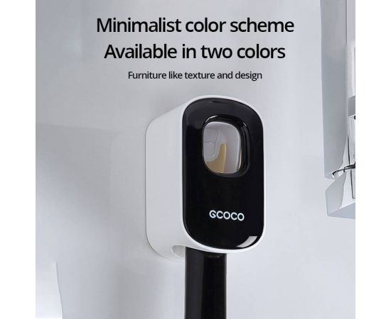 ECOCO Waterproof Toothpaste Squeezer Automatic Toothpaste Dispenser Wall Mount Bathroom Bathroom Accessories Toothbrush Holder
