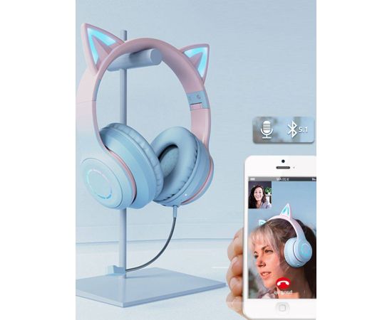 Headsets Gamer Headphones Blutooth Children's Christmas Wireless Earphone USB With MicroPhone Colourful Light PC Laptop Headset
