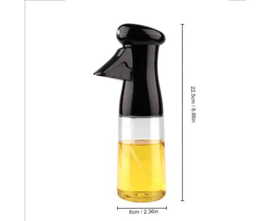 Kitchen Oil Bottle Cooking Oil Spray 200ml Black Pneumatic Spray Bottle Fitness Barbecue Spray Oil Dispenser