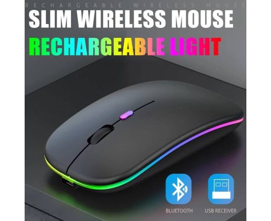 Wireless Mouse RGB Rechargeable Mice Wireless Computer Mause LED Backlit Ergonomic Gaming Mouse for Laptop PC