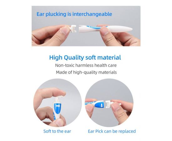 16 PCS Rotating Spiral Soft Silicone Ear Cleaner Set Earpick Household Tools Health Cares Earwax Remover Cleaning Kit 2022 New