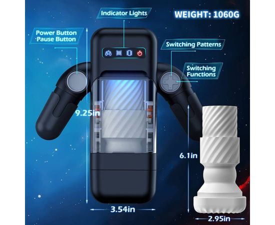Automatic Male Masturbator Cup 10 Thrusting&Vibration Modes Heating Function with Phone Holder Stroker Adult Sex Toys For Men