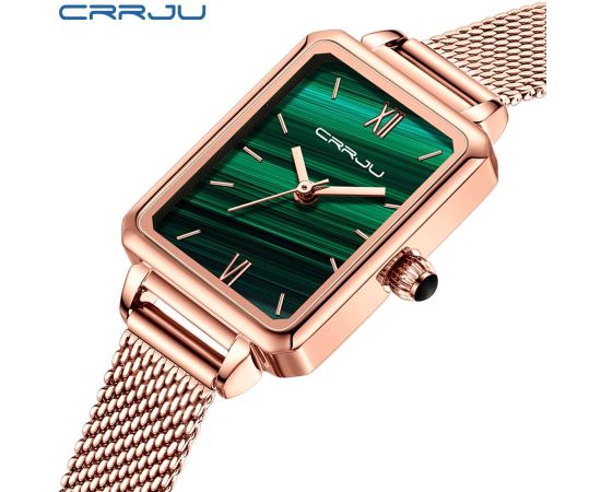 CRRJU Women Watches Fashion Casual Ladies Daily Dress Mesh Wristwatch Minimalist Popular Waterproof Quartz reloj mujer