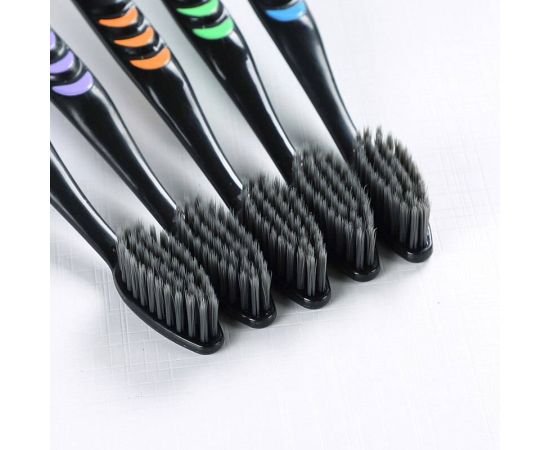 Cross Border Jianpai Soft Bristle Toothbrush Adult Bamboo Charcoal Household Fine Hair Toothbrush Antibacterial Men and Women