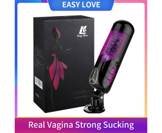 Easy Love Automatic High Speed Telescopic Rotating Voice Sex Machine Vagina Pussy Vibrator Male Electric Masturbation Cup