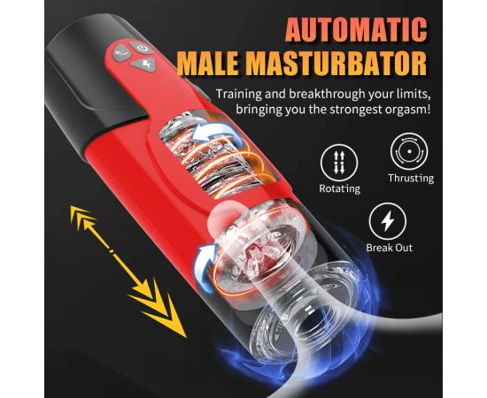 Handsfree Telescopic Rotation Adult Automatic Piston Sex Toys Real Vagina Sucking Vibrator Tools Male Masturbator Cup For Man