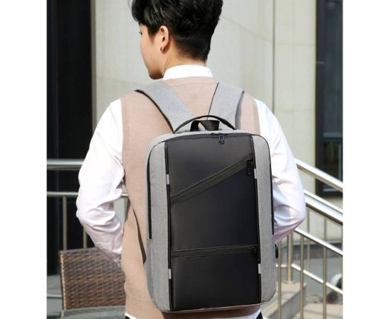 Men's Waterproof Backpack Casual Business Men Computer Backpack 15.6 Inch Laptop Bag Back Light Anti theft Travel Backpack Male