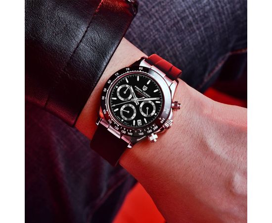 PAGANI DESIGN Stainless Steel Waterproof Men Quartz Watches Sports Chronograph Sapphire Glass Watch for Men Relogio Masculino