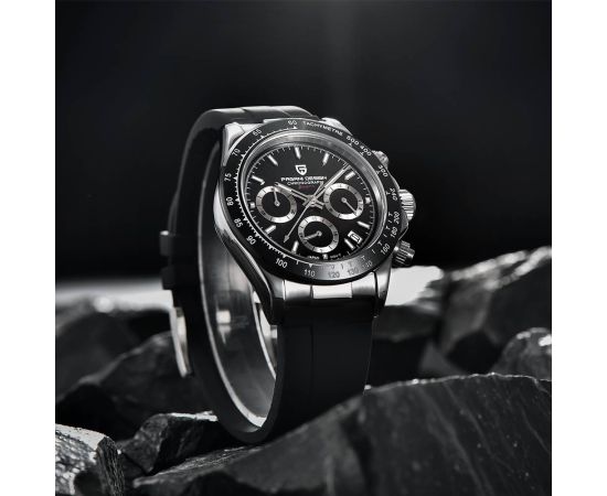 PAGANI DESIGN Stainless Steel Waterproof Men Quartz Watches Sports Chronograph Sapphire Glass Watch for Men Relogio Masculino
