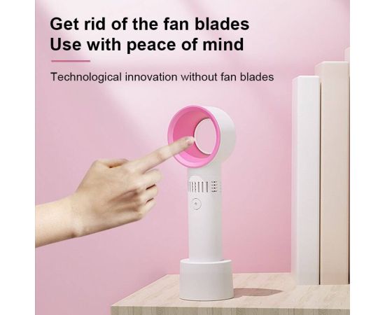 Portable Bladeless Fan Mini Handheld Fan USB Rechargeable Ultra Quiet Fans Air Cooler Fans For Desktop Outdoor Office
