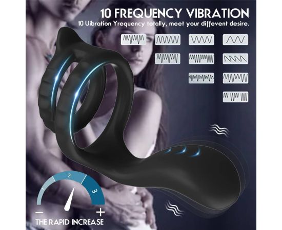 Vibrator Male Penis Rings Delay Ejaculation Sleeve for Penis Vibrating Cock Ring Clitoral Sex Toys for Adult Men masturbators