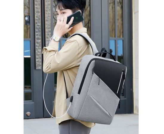 Waterproof Business Backpack Men Multifunction Men's Stylish Backpack Reflective Design Black Backpacks Usb Charging Back Bag