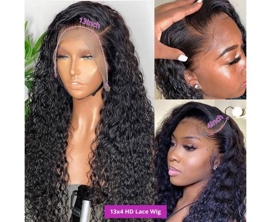 4x4 5x5 Water Wave Lace Closure Wig 13x4 13x6 Hd Deep Wave Lace Frontal Wig 360 Curly Human Hair Wigs For Black Women Human Hair