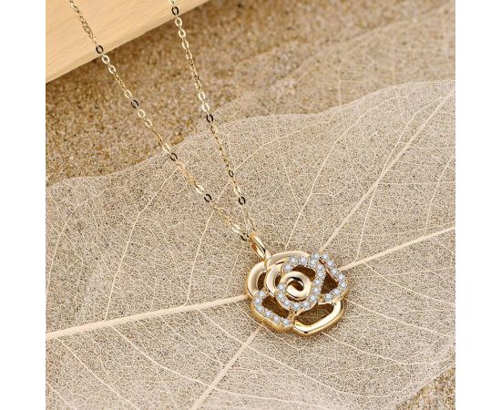 CHARMING Moissanite Necklace 925 Sterling Silver Pure 10k 14K 18K Flower Pendant for Women Top Quality Wedding Bridal Jewelry