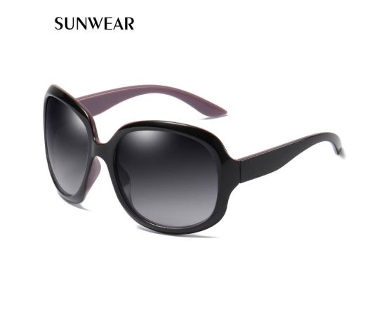 FUQIAN Brand Design Elegant Polarized Oversized Round Sunglasses Women Simple Fashion Big Plastic Ladies Sun Glasses UV400