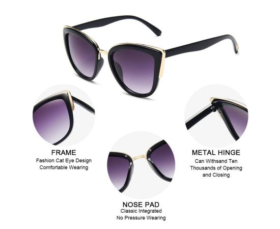 FUQIAN Classic Cateye Women Sunglasses Vintage Anti-glare Sun Glasses Female Fashion Leopard Driving Shades UV400