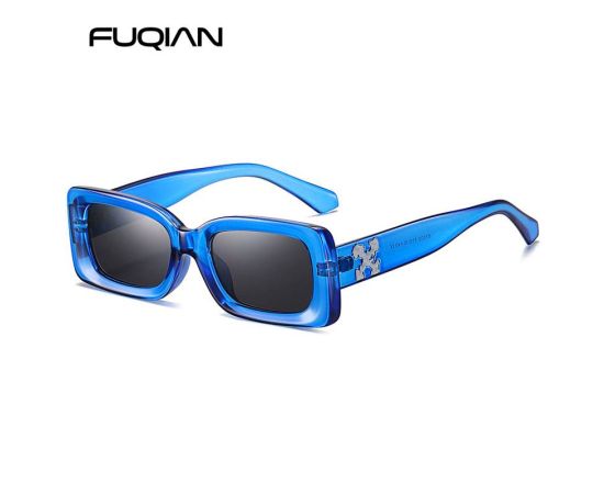 FUQIAN Luxury Brand Design Square Sunglasses Men Women Fashion Small Rectangle Sun Glasses Ladies Vintage Driving Shades UV400
