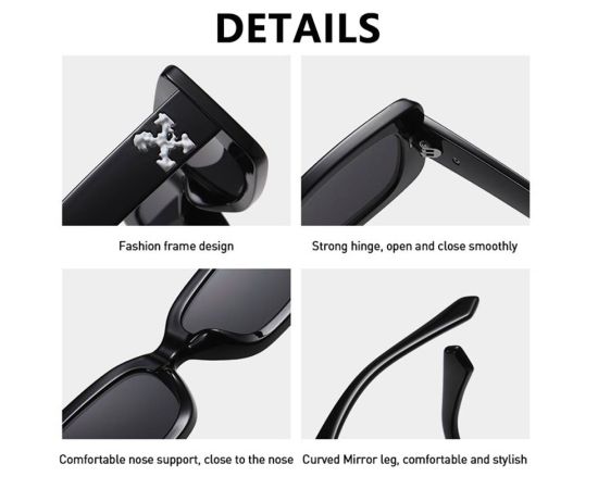 FUQIAN Luxury Brand Design Square Sunglasses Men Women Fashion Small Rectangle Sun Glasses Ladies Vintage Driving Shades UV400