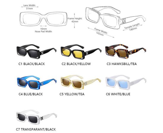 FUQIAN Luxury Brand Design Square Sunglasses Men Women Fashion Small Rectangle Sun Glasses Ladies Vintage Driving Shades UV400
