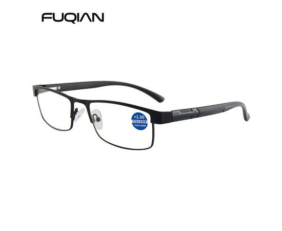 Stainless Steel Reading Glasses Men Business Presbyopic Glasses Male Anti Blue Light Eyeglasses +1.0 1.5 2.0 2.5 3 3.5 4.0