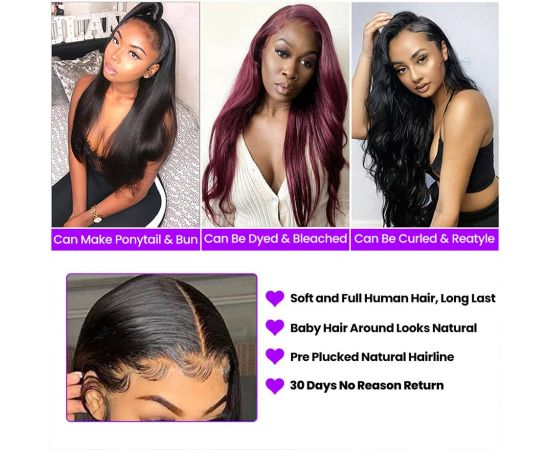 Straight Lace Front Wig Full Lace Human Hair Wigs For Women Human Hair 40 Inch 13x4 Bone Straight Human Hair Hd Lace Frontal Wig