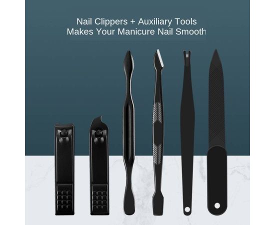 Supper Complete 25 Pieces Manicure Set Nail Kit Art Tools Toenail Pedicure Care Ingrown Trimmer Clipper Professional