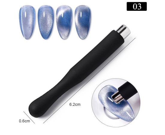 BORN PRETTY 1 Pc Cat Magnetic Stick 9D Effect Strong Plate for UV Gel Line Strip Multi-function Magnet Board Nail Art Tool