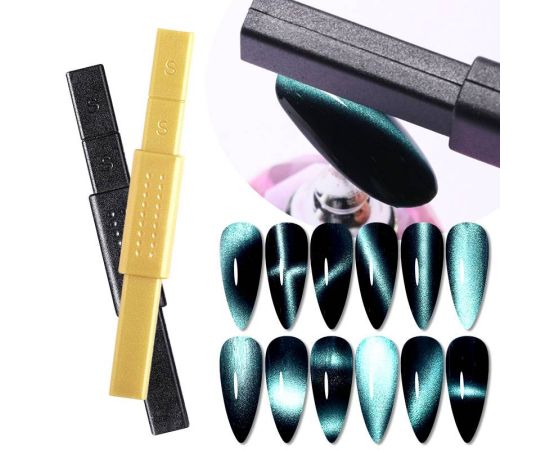 BORN PRETTY 1 Pc Cat Magnetic Stick 9D Effect Strong Plate for UV Gel Line Strip Multi-function Magnet Board Nail Art Tool