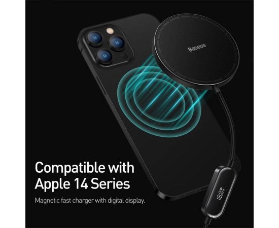 Baseus 15W Magnetic Wireless Chargers For iPhone 14 13 12 Airpods Pro LED Wireless Charge for iPhone 14 Wireless Charging