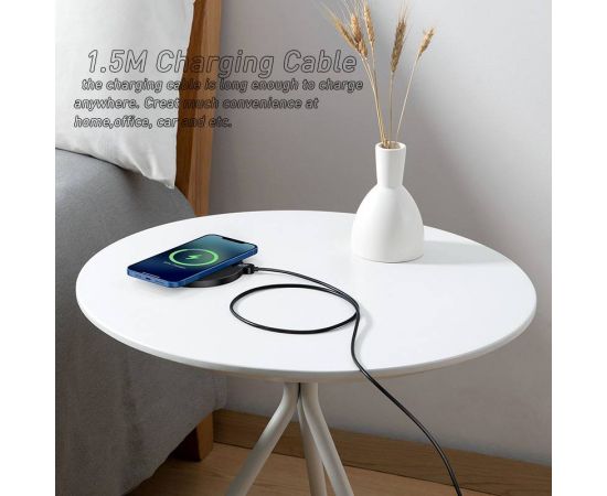 Baseus 15W Wireless Chargers For iPhone 14 12 Samsung LED Display Desktop Wireless Charging Pad For Airpods Fast Charger