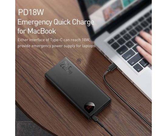 Baseus 22.5W Power Bank 20000mAh Portable Fast Charging Powerbank Type C PD Qucik Charge External Battery Charger For iPhone 14