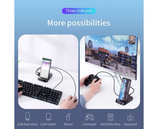 Baseus USB C HUB Dex Station to USB 3.0 HDMI-compatible USB HUB for Samsung S20 Note 20 Huawei P40 Mate 30 Type C Dock Station