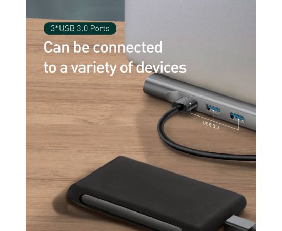 Baseus USB Type C HUB to 3.0 USB HDMI-compatible RJ45 USB HUB for MacBook Pro USB Splitter Multi 11 Ports Type C HUB USB-C HUB
