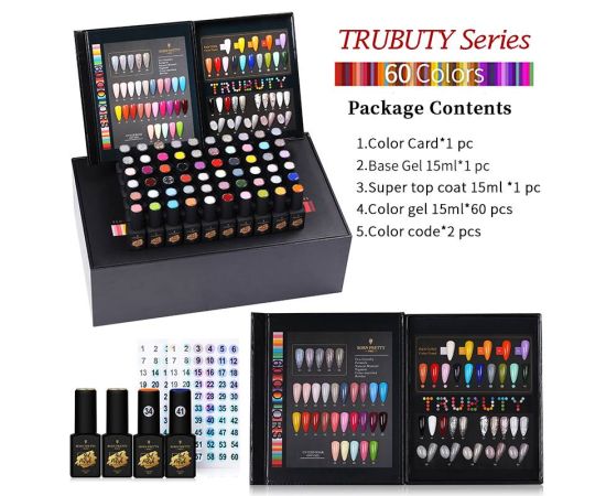 BORN PRETTY 15ML New 60 Colors VIP Gel Polish Kit Nail Salon Gel Polish Learner Kit Soak Off UV LED Gel Varnish Nail Gel Kit