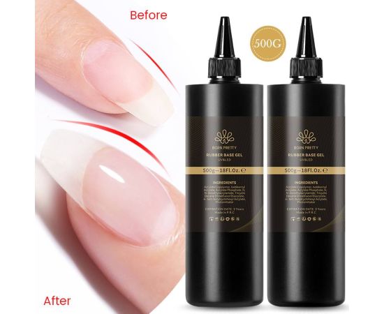 BORN PRETTY 500g Base Gel Super Top Coat Matte Top Coat Rubber Base Gel Soak Off Uv Gel Nail Art Salon Gel Varnish Founction Gel