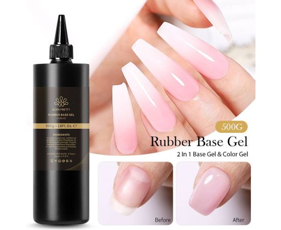 BORN PRETTY 500g Base Gel Super Top Coat Matte Top Coat Rubber Base Gel Soak Off Uv Gel Nail Art Salon Gel Varnish Founction Gel