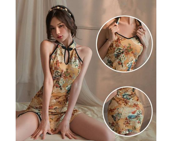Chinoiserie Sexy Erotic Suit Sets For Women Cosplay Costume Sex Clothes Chinese Style Hanfu Cheongsam Chi-pao Exotic Apparel