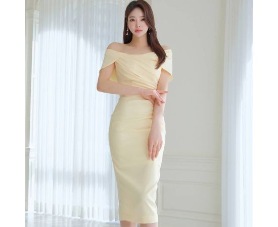 Korean Fashion Strapless Dresses Women 2023 Summer Commuter Tight Bag Hip Dresses for Women Wedding Party Elegant Dress