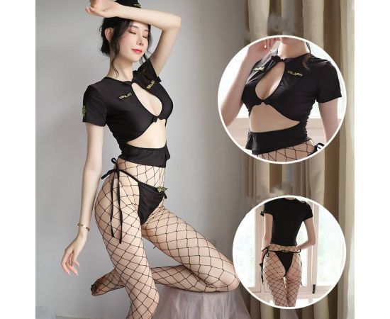 Stewardess Police Sexy Erotic Suit Sets For Women Air Flight Attendant Cosplay Costume Sex Clothes Dress Bodysuit Uniform Nice