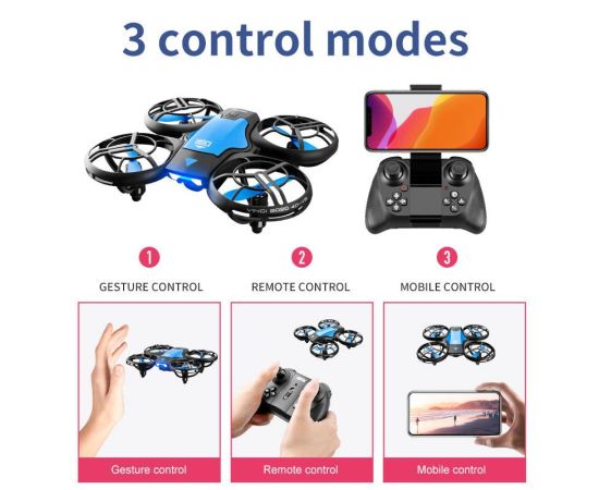 4DRC V8 Mini Drone 4K 1080P HD Wide Angle Camera WiFi FPVDrone Height Keep Foldable Quadcopter Toy Gift