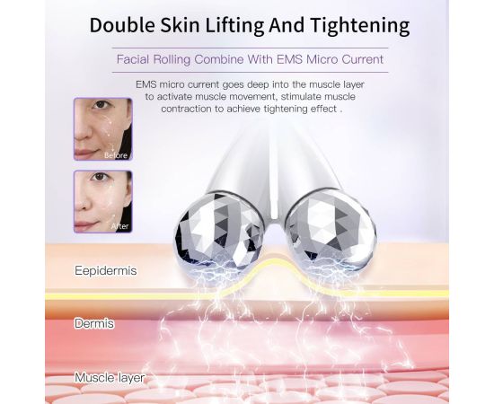 ANLAN EMS Face Roller Electric V Face Massagers Microcurrent Face Lift Beauty Machine Slimmer Double Chin Massage Skin Care Tool