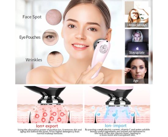 ANLAN EMS Facial Massager LED Light Therapy Wrinkle Removal Skin Tightening Hot Cool Treatment Skin Rejuvenation Beauty Device