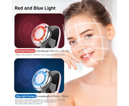 ANLAN EMS Facial Massager LED Light Therapy Wrinkle Removal Skin Tightening Hot Cool Treatment Skin Rejuvenation Beauty Device