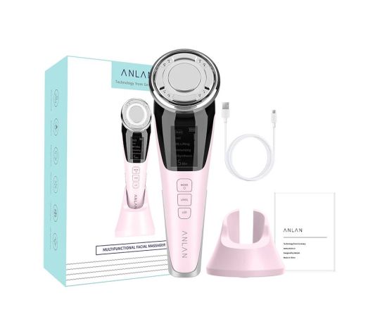 ANLAN EMS Facial Massager LED Light Therapy Wrinkle Removal Skin Tightening Hot Cool Treatment Skin Rejuvenation Beauty Device