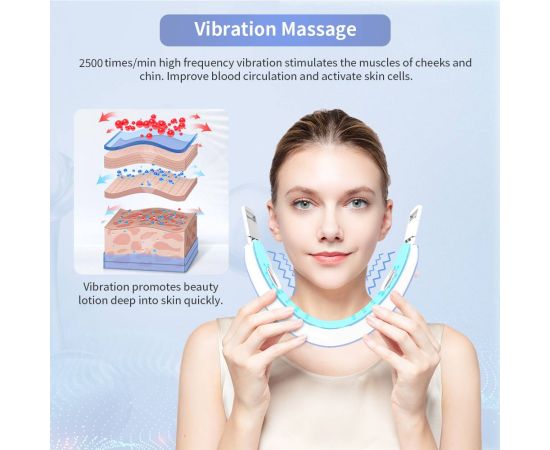 ANLAN V-Face Lifting Device EMS Massage Double Chin Remove V-shaped Red/Blue LED Light Therapy Face Slimming Face Lift Device