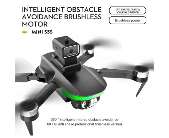 New S5S Mini Drone 4k Profesional 8K HD Camera Obstacle Avoidance Aerial Photography Brushless Foldable Quadcopter 1.2km