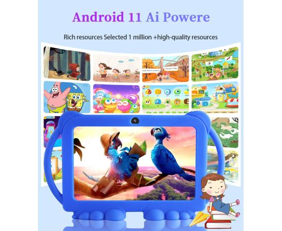 2023 Brand New Kids Tablet Android 7.3 Inch Android 11.0  6GB RAM 128GB ROM 16MP+32MP 8 core WIFI Network Tablet PC