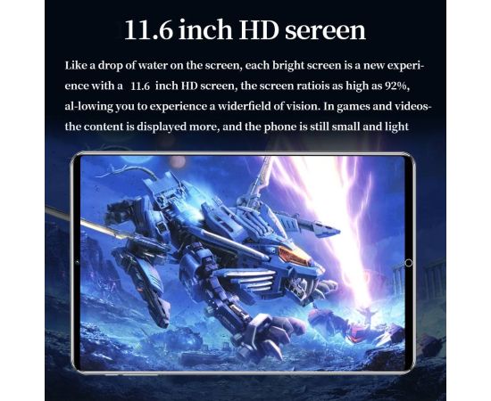 2023 Global Version Tablet Android 11.0 5G 16GB RAM 1TB ROM 8800mAh Smart tablet 11.6 inch tablette 16MP+32MP 10 cores